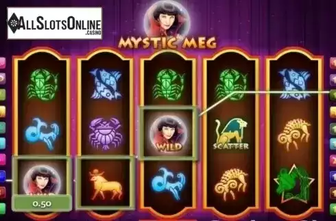 Win Screen . Mystic Meg from Gamesys