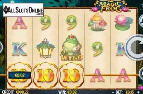 Win screen 3. Magic Frog from Octavian Gaming