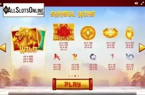 Paytable 3. Magic Gate from Red Tiger