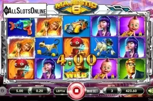 Win Screen. Majestic 6 from SlotVision