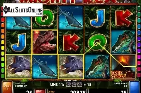 Screen 3. Mighty Rex from Casino Technology