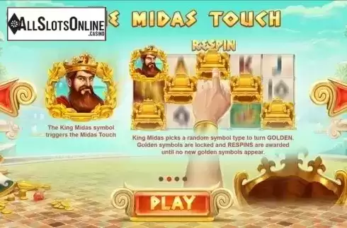 Paytable 2. Midas Gold from Red Tiger