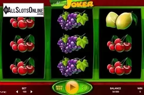Reel Screen. Miss Joker from Promatic Games