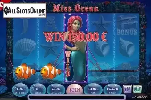 Expanding wild screen. Miss Ocean from Capecod Gaming