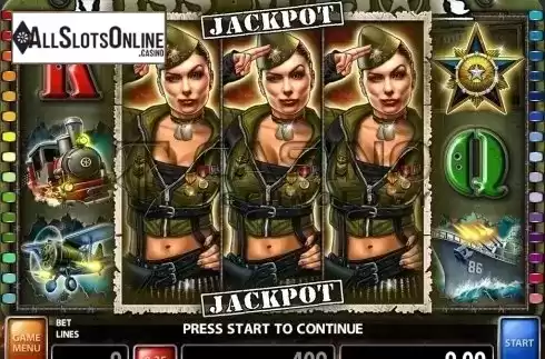 Win screen. Miss Major from Casino Technology
