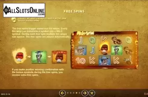 Free Spins. Mojo Spins from GAMING1