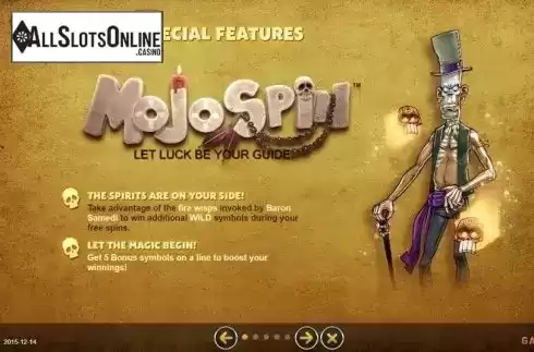 Features. Mojo Spins from GAMING1