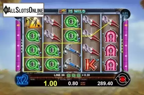 Win screen 2. Money Pipe from Casino Technology