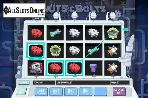 Win Screen 2. Nuts & Bolts from Roxor Gaming