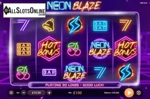 Win Screen. Neon Blaze from Revolver Gaming