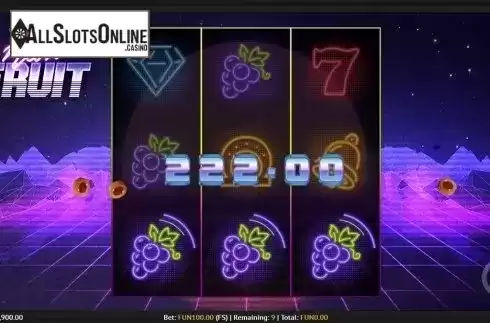 Free spins screen. Neon Fruit from 1X2gaming