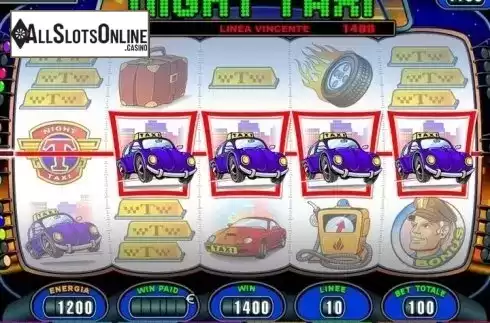 Reel Screen. Night Taxi from Octavian Gaming