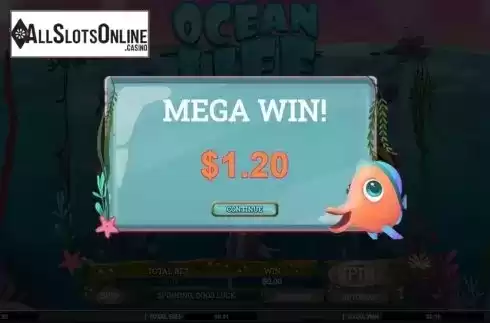 Win screen 1. Ocean Life from Arrows Edge