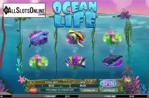Reel screen. Ocean Life from Arrows Edge