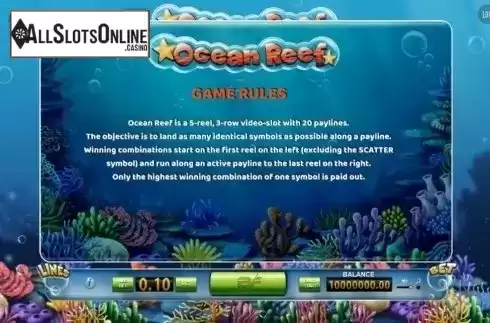 Screen3. Ocean Reef from BF games