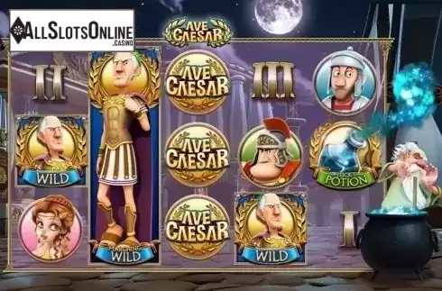Free Spins screen. Ave Caesar from Leander Games