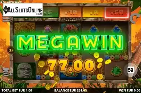 Mega Win. Aztec Blox from Leander Games