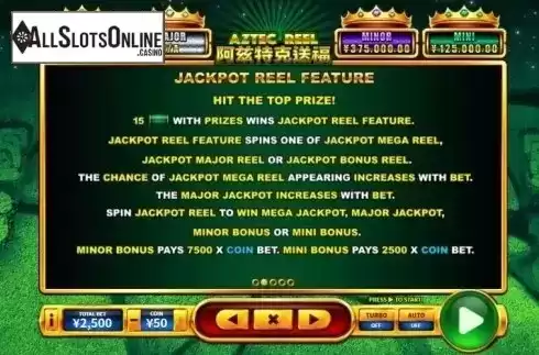 Jackpot. Aztec Reel from Skywind Group