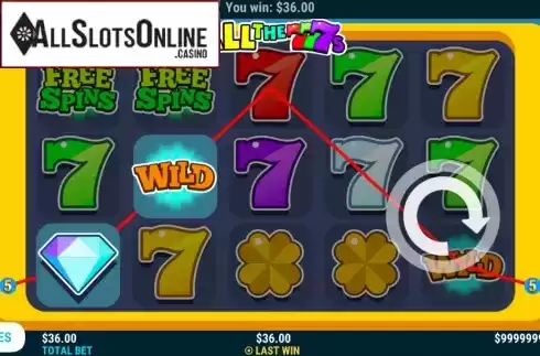 Win Screen. All The 7s from Slot Factory