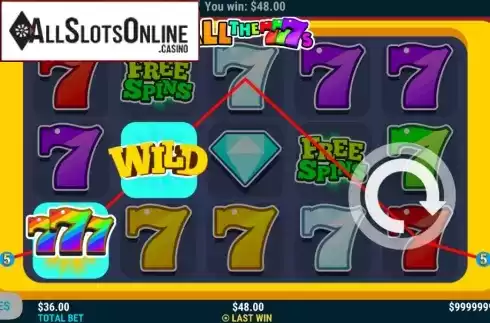 Win Screen 1. All The 7s from Slot Factory