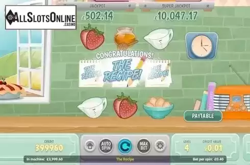 The Recipe feature win screen . Baking Day from Magnet Gaming