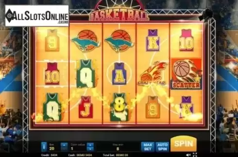 Win screen. Basketball from Evoplay Entertainment