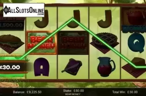 Win Screen. Bear Money from Inspired Gaming