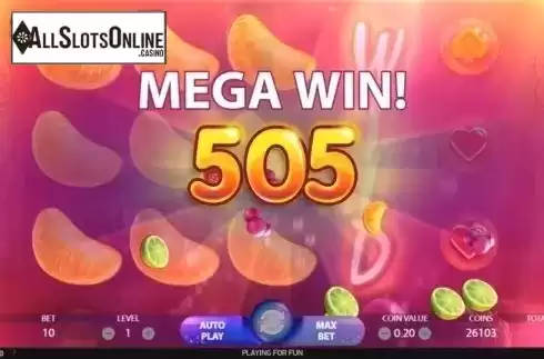 Mega Win Screen. Berryburst from NetEnt