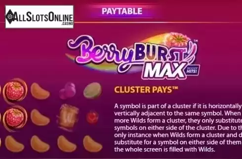 Cluster Pays. Berryburst from NetEnt