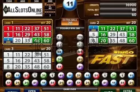 Screen2. Bingo Fast (Casino Technology) from Casino Technology
