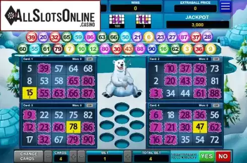 Win Screen. Bingo Iglu from Caleta Gaming