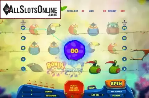 Win Screen. Birds Slot from Smartsoft Gaming