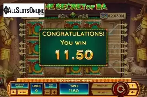 Big Win. The Secret of Ba from Tom Horn Gaming