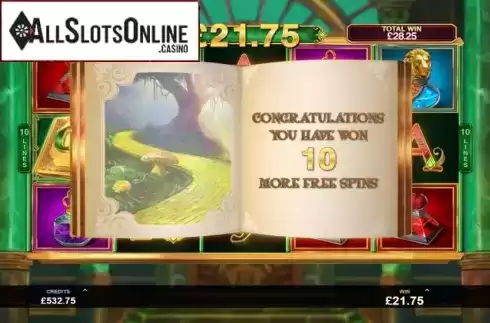 Free Spins Rewarded. Book of Oz from Triple Edge Studios