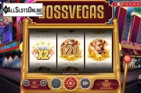 Win Screen . Boss Vegas from Spinmatic