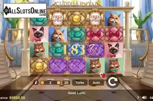 Win screen. Cuddles & Co. from Lady Luck Games