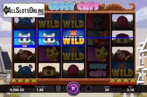 Win Screen 1. Cutey Cats from Caleta Gaming