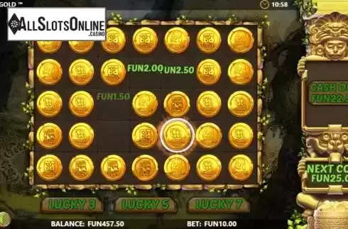 Game Screen. Cuzco Gold from Microgaming