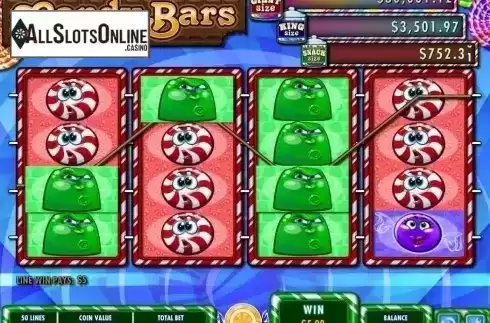 Win screen. Candy Bars from IGT