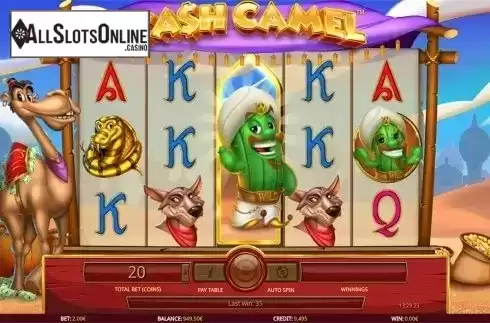 Bonus feature screen. Cash Camel from iSoftBet