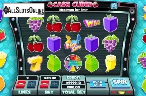 Reels screen. Cash Cubed from Slot Factory