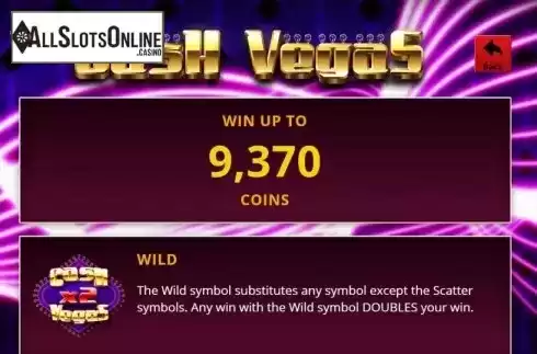 Paytable 1. Cash Vegas from Genii