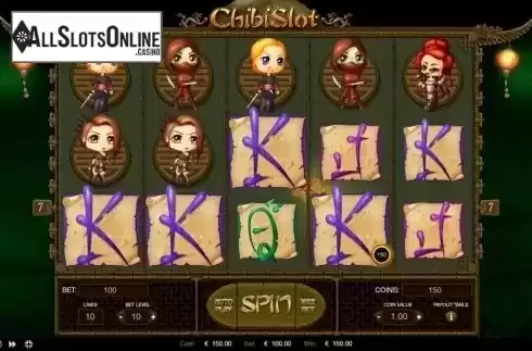Win screen. Chibi Slot from Thunderspin