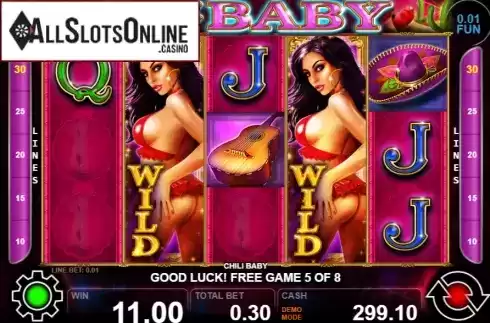 Win screen 2. Chili Baby from Casino Technology