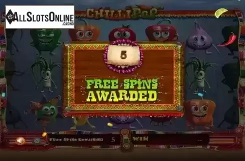 Free Spins Awarded. Chilli Pop from Betsoft