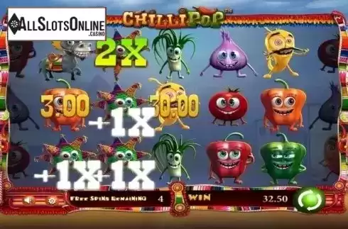 Free Spins Reels. Chilli Pop from Betsoft
