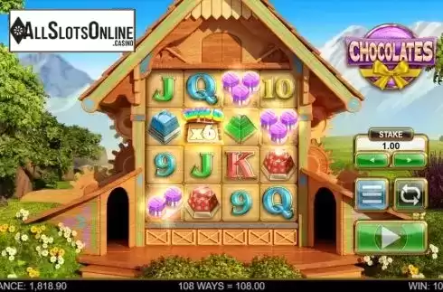 Win Screen. Chocolates from Big Time Gaming