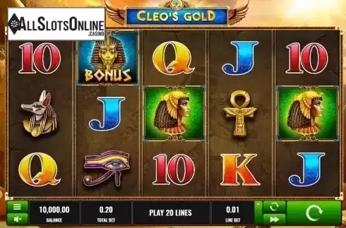 Reel screen. Cleo's Gold from Platipus