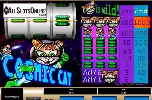 Screen3. Cosmic Cat from Microgaming