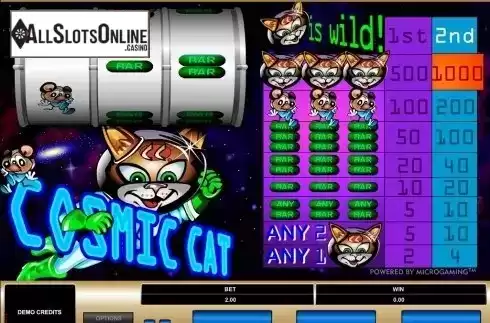 Screen2. Cosmic Cat from Microgaming